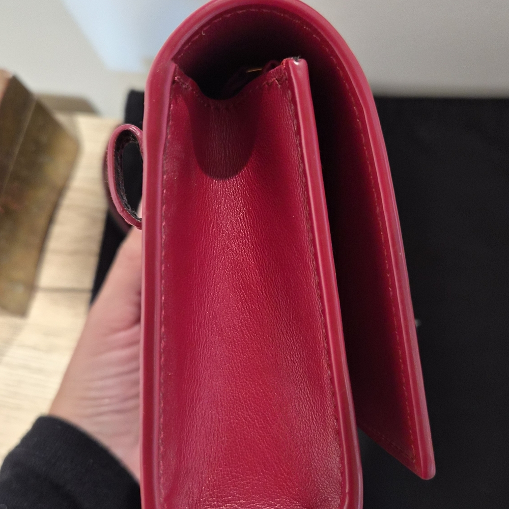 Saint Laurent Red Leather Crossbody Bag - Picture 3 of 8